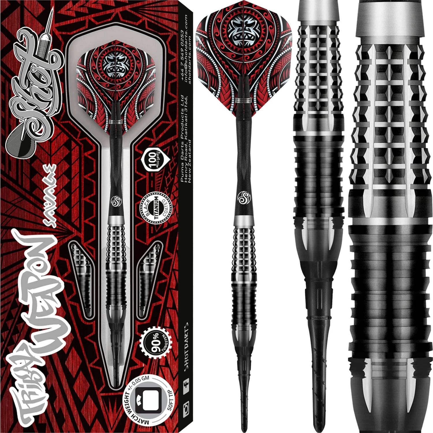 Shot Tribal Weapon Darts - Soft Tip Tungsten - Savage 2 Shot Tribal Weapon Darts - Soft Tip Tungsten - Savage - Image 2