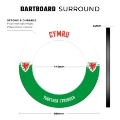 Wales Printed Dartboard & Printed Surround - Cymru -Dart Shop WalesListingBoard5
