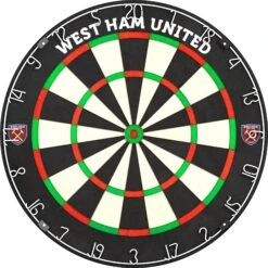 West Ham United FC - Official Licensed - Professional Dartboard - Crest And Wordmark