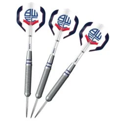 Bolton Wanderers Darts - Steel Tip Brass - Official Licensed - BWFC - 22g -Dart Shop bolton wanderers football darts brass steel 5