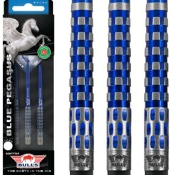 Bulls Blue Pegasus Darts - Soft Tip - 95% - Style C - 22g -Dart Shop bulls blue pegasus c darts soft tip pack 3