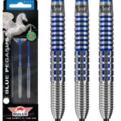 Bulls Blue Pegasus Darts - Steel Tip - 95% - Style A -Dart Shop bulls blue pegasus darts steel tip pack 3