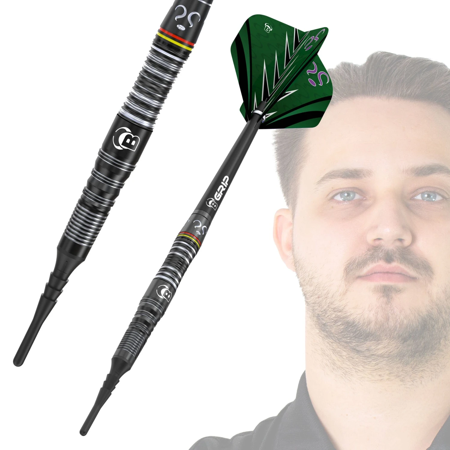BULL'S Brian Raman Darts - Soft Tip - 90% Tungsten - Black Titanium 4 BULL'S Brian Raman Darts - Soft Tip - 90% Tungsten - Black Titanium - Image 4
