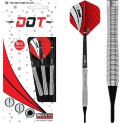 BULL'S Dot D2 Darts - Soft Tip - 90% Tungsten - Full Ring