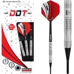 BULL'S Dot D4 Darts - Soft Tip - 90% Tungsten - Centre Shark