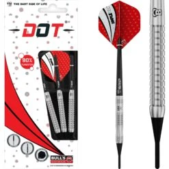BULL'S Dot D5 Darts - Soft Tip - 90% Tungsten - Straight Milled