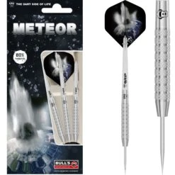 BULL'S Meteor Darts - Steel Tip - 80% Tungsten - MT6 - Multi Knurl