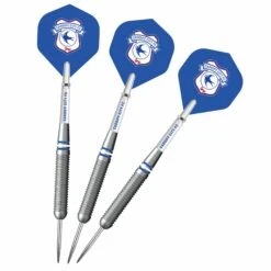 Cardiff City FC - Official Licensed - Steel Tip Darts - Brass - 22g -Dart Shop cardiff fc darts steel tip brass d1441 5