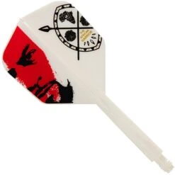 *Condor AXE Dart Flights - Devon Petersen - Small - African Warrior - Inspiration 3 - White
