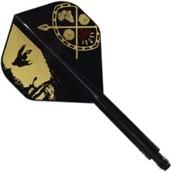 Condor AXE Dart Flights - Devon Petersen - Standard - African Warrior - Inspiration 3 - Black