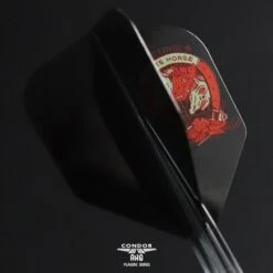 *Condor AXE Dart Flights - Get Luck - Horseshoe - Gradient - Small - Clear Black -Dart Shop condor axe get luck gradient cn472 6