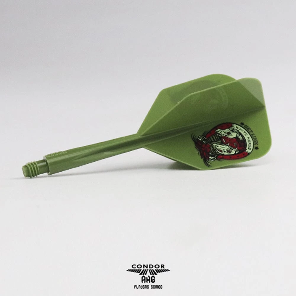 *Condor AXE Dart Flights - Get Luck - Horseshoe - Small - Olive Green 5 *Condor AXE Dart Flights - Get Luck - Horseshoe - Small - Olive Green - Image 5