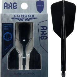 Condor AXE Dart Flights - Slim - Wing - Black -Dart Shop condor axe slim wing black long 1