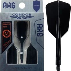 Condor AXE Dart Flights - Slim - Wing - Black -Dart Shop condor axe slim wing black medium 1