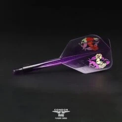 *Condor AXE Player Series Dart Flights - Natsumi Iwata - Heart Of Gold - Small - Clear Purple -Dart Shop condor dart flights heart of gold purple small 5