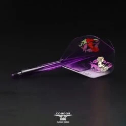 *Condor AXE Player Series Dart Flights - Natsumi Iwata - Heart Of Gold - Standard - Clear Purple -Dart Shop condor dart flights heart of gold purple std 5
