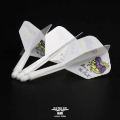 *Condor AXE Player Series Dart Flights - Natsumi Iwata - Heart Of Gold - Small - White -Dart Shop condor dart flights heart of gold white small 3