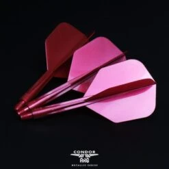 Condor AXE Metallic Dart Flights - Small - Red -Dart Shop condor metallic small red 1b