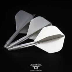 Condor AXE Metallic Dart Flights - Standard - Pearl Silver -Dart Shop condor metallic standard silver 1b