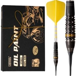 Cuesoul Motorcycle Darts - Soft Tip Tungsten - Spokes - Hope Ring - Yellow