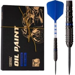 Cuesoul Motorcycle Darts - Steel Tip Tungsten - Suspension - Hope Ring - Blue