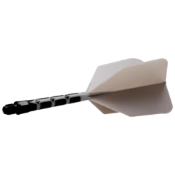 Cuesoul Rost T19 Integrated Dart Shaft And Flights - Big Wing - Black With Grey Flight -Dart Shop cuesoul rost t19 black grey long 2