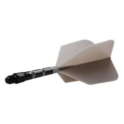 Cuesoul Rost T19 Integrated Dart Shaft And Flights - Big Wing - Black With Grey Flight -Dart Shop cuesoul rost t19 black grey medium 2