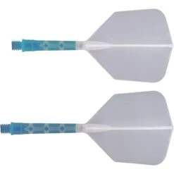 Cuesoul Rost T19 Integrated Dart Shaft And Flights - Big Wing - Sky Blue With Clear Flight -Dart Shop cuesoul rost t19 blue clear gallery 2