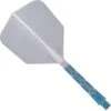 Cuesoul Rost T19 Integrated Dart Shaft And Flights - Big Wing - Sky Blue With Clear Flight