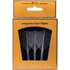 Cuesoul Rost T19 Integrated Dart Shaft And Flights - Big Wing - Sky Blue With Clear Flight -Dart Shop cuesoul rost t19 blue clear pack 1