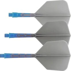 *Cuesoul Rost T19 Integrated Dart Shaft And Flights - Big Wing - Sky Blue With Grey Flight -Dart Shop cuesoul rost t19 blue grey gallery 2