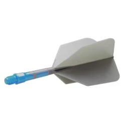 *Cuesoul Rost T19 Integrated Dart Shaft And Flights - Big Wing - Sky Blue With Grey Flight -Dart Shop cuesoul rost t19 blue grey short 2