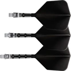 Cuesoul Rost T19 Integrated Dart Shaft And Flights - Big Wing - Clear With Black Flight -Dart Shop cuesoul rost t19 clear black gallery 2