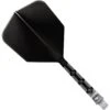 Cuesoul Rost T19 Integrated Dart Shaft And Flights - Big Wing - Clear With Black Flight