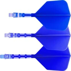 Cuesoul Rost T19 Integrated Dart Shaft And Flights - Big Wing - Clear With Blue Flight -Dart Shop cuesoul rost t19 clear blue gallery 2