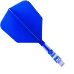 Cuesoul Rost T19 Integrated Dart Shaft And Flights - Big Wing - Clear With Blue Flight -Dart Shop cuesoul rost t19 clear blue short 1