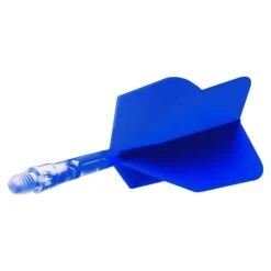 Cuesoul Rost T19 Integrated Dart Shaft And Flights - Big Wing - Clear With Blue Flight -Dart Shop cuesoul rost t19 clear blue short 2