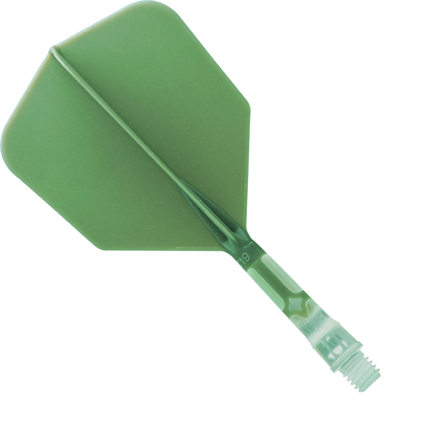 Cuesoul Rost T19 Integrated Dart Shaft And Flights - Big Wing - Clear With Green Flight 5 Cuesoul Rost T19 Integrated Dart Shaft And Flights - Big Wing - Clear With Green Flight - Image 5