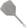 Cuesoul Rost T19 Integrated Dart Shaft And Flights - Big Wing - Clear With Grey Flight