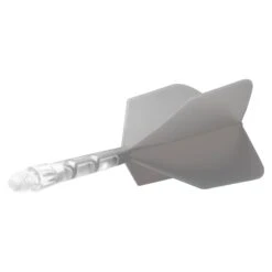 Cuesoul Rost T19 Integrated Dart Shaft And Flights - Big Wing - Clear With Grey Flight -Dart Shop cuesoul rost t19 clear grey medium 2
