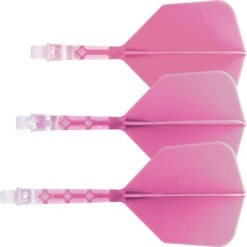 Cuesoul Rost T19 Integrated Dart Shaft And Flights - Big Wing - Clear With Pink Flight -Dart Shop cuesoul rost t19 clear pink gallery 2