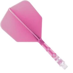 Cuesoul Rost T19 Integrated Dart Shaft And Flights - Big Wing - Clear With Pink Flight -Dart Shop cuesoul rost t19 clear pink medium 1