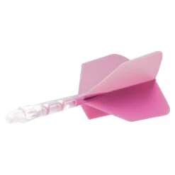 Cuesoul Rost T19 Integrated Dart Shaft And Flights - Big Wing - Clear With Pink Flight -Dart Shop cuesoul rost t19 clear pink medium 2