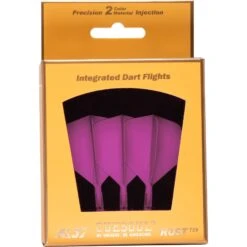 Cuesoul Rost T19 Integrated Dart Shaft And Flights - Big Wing - Clear With Pink Flight -Dart Shop cuesoul rost t19 clear pink pack 1