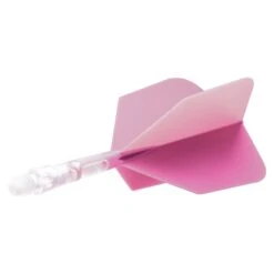 Cuesoul Rost T19 Integrated Dart Shaft And Flights - Big Wing - Clear With Pink Flight -Dart Shop cuesoul rost t19 clear pink short 2