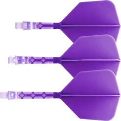 Cuesoul Rost T19 Integrated Dart Shaft And Flights - Big Wing - Clear With Purple Flight -Dart Shop cuesoul rost t19 clear purple gallery 2