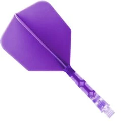 Cuesoul Rost T19 Integrated Dart Shaft And Flights - Big Wing - Clear With Purple Flight -Dart Shop cuesoul rost t19 clear purple medium 1