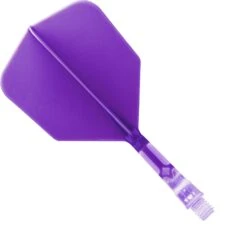 Cuesoul Rost T19 Integrated Dart Shaft And Flights - Big Wing - Clear With Purple Flight -Dart Shop cuesoul rost t19 clear purple short 1