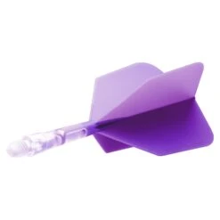 Cuesoul Rost T19 Integrated Dart Shaft And Flights - Big Wing - Clear With Purple Flight -Dart Shop cuesoul rost t19 clear purple short 2