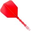 Cuesoul Rost T19 Integrated Dart Shaft And Flights - Big Wing - Clear With Red Flight